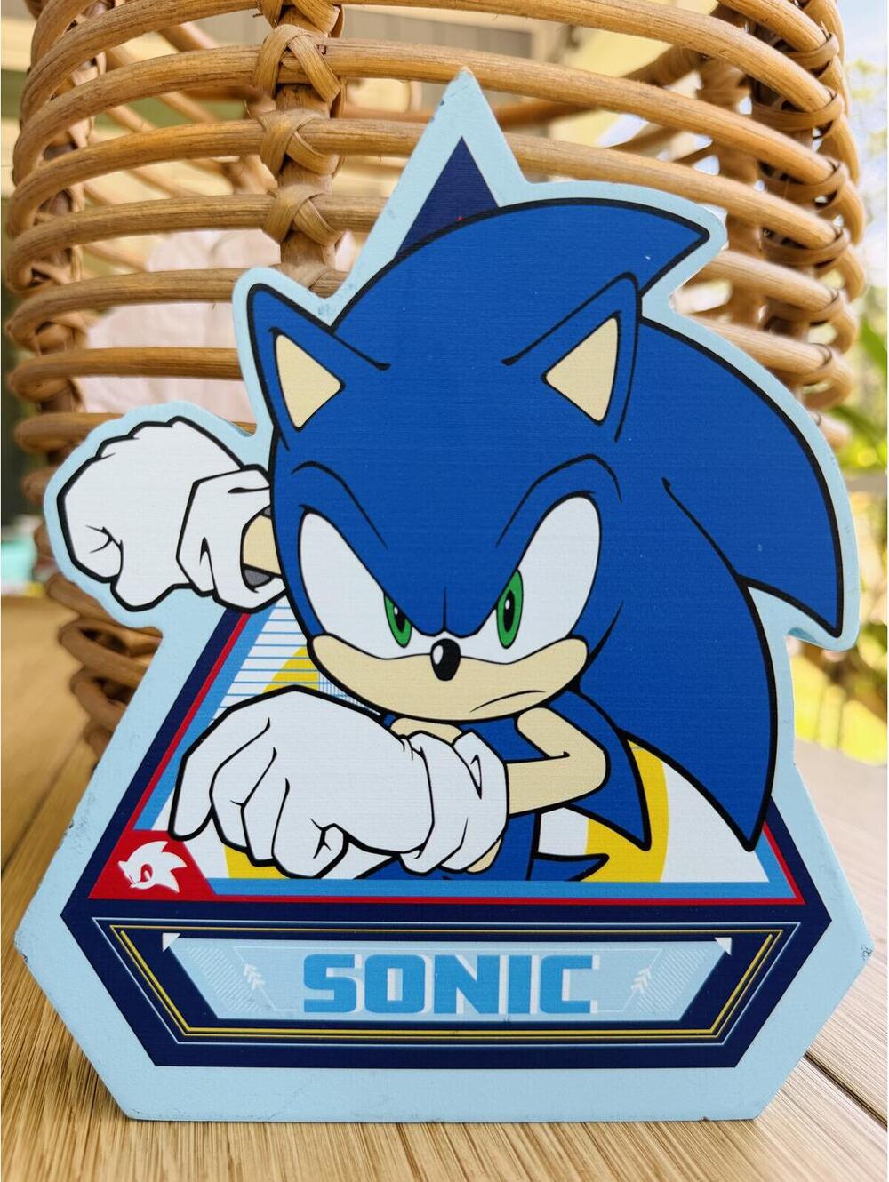Sonic the Hedgehog Wooden Sign Decor Hobby Lobby 6x8 Gamer Retro Y2K